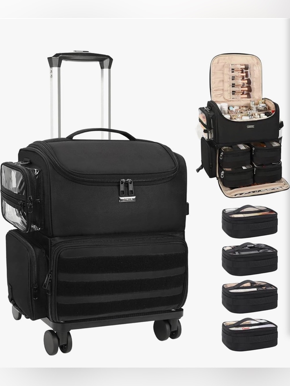 Relavel Rolling Makeup Train Case